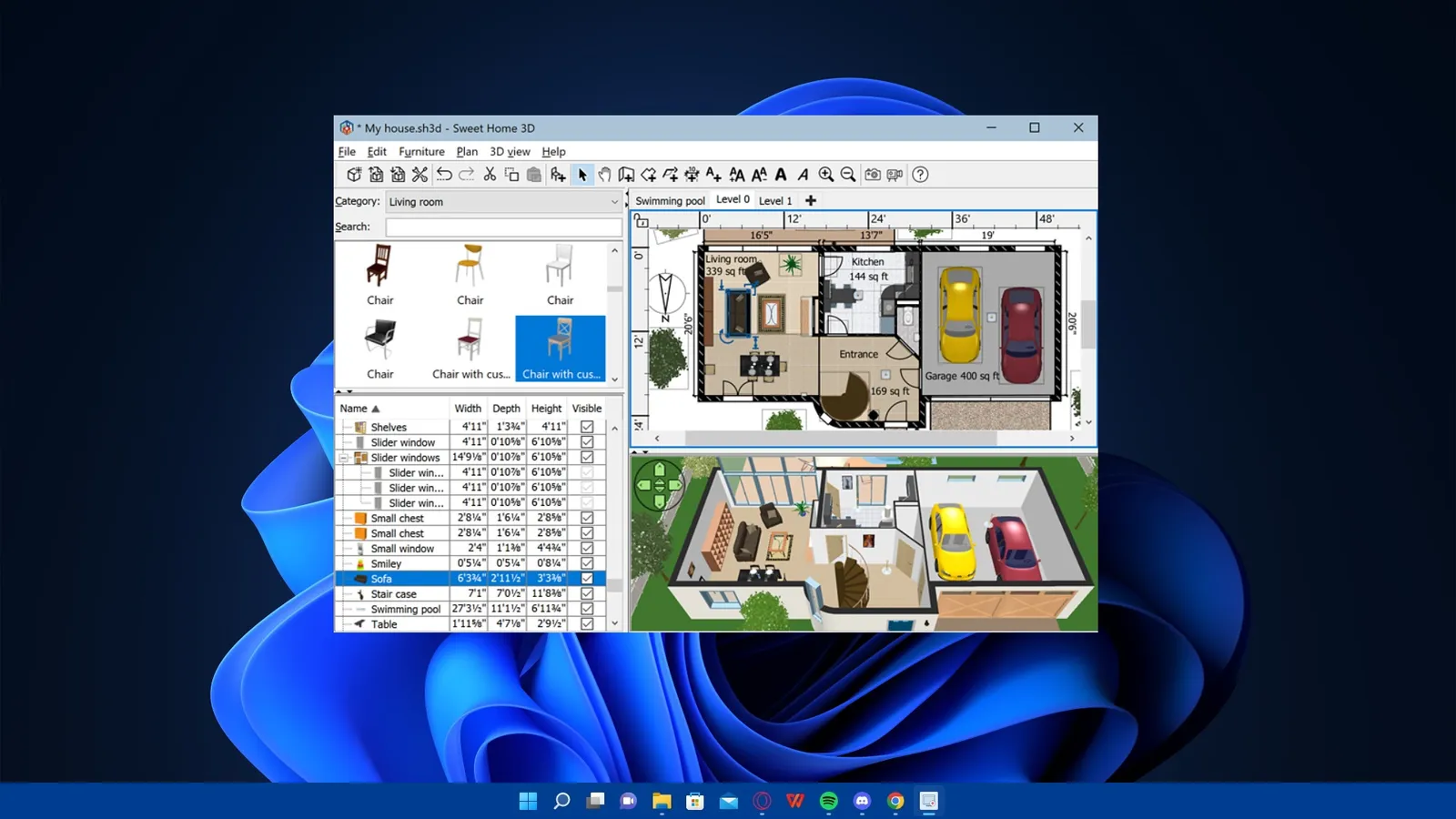 Sweet Home 3D program na komputer do projektowania wnętrz